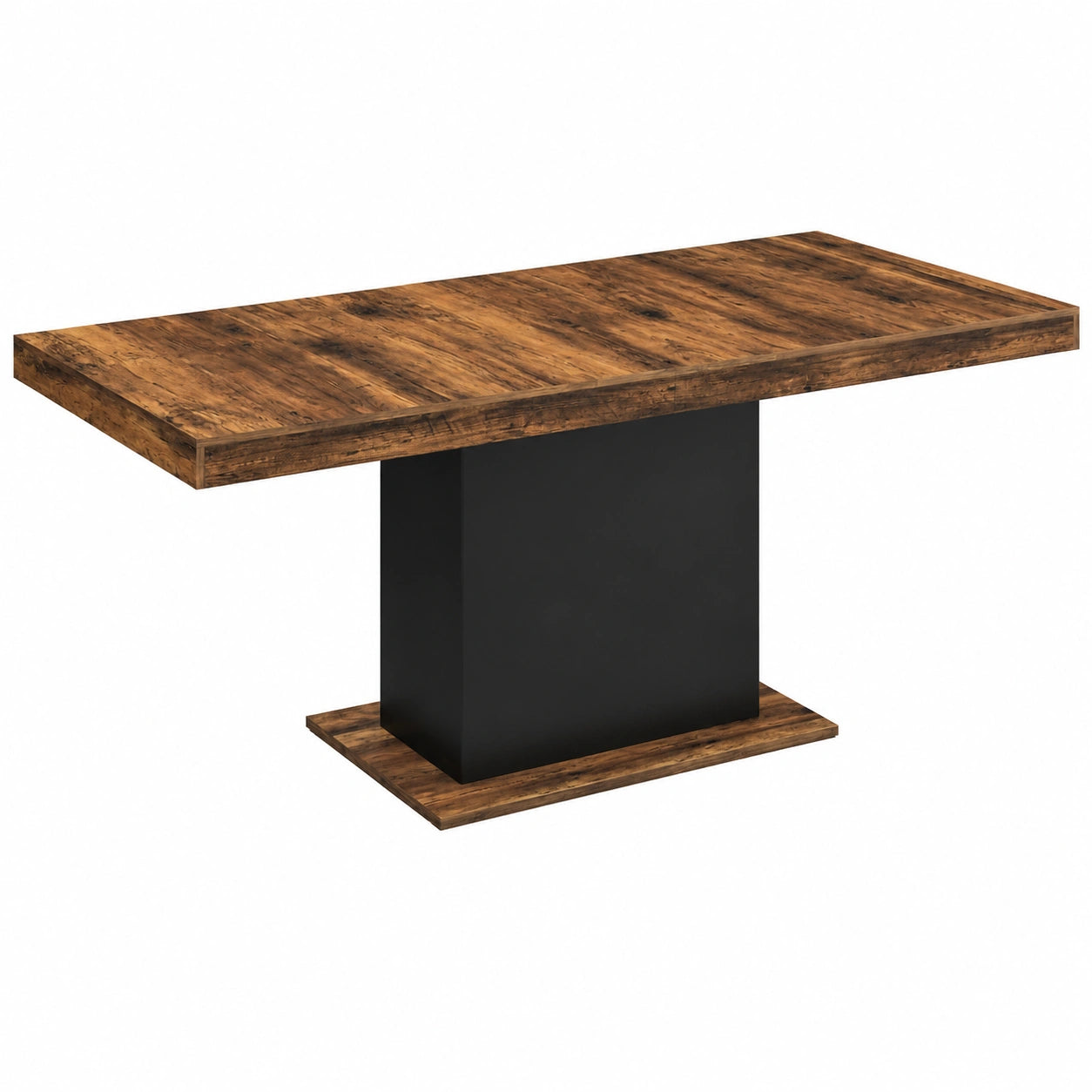 table-a-manger-extensible-pour-6-a-10-personnes-bois-fonce-et-noir-160200cm-cvubw10679an